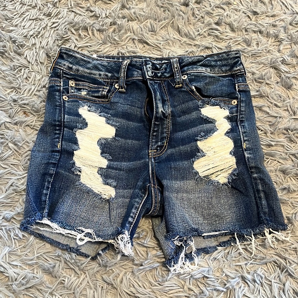 American eagle dark wash shorts
